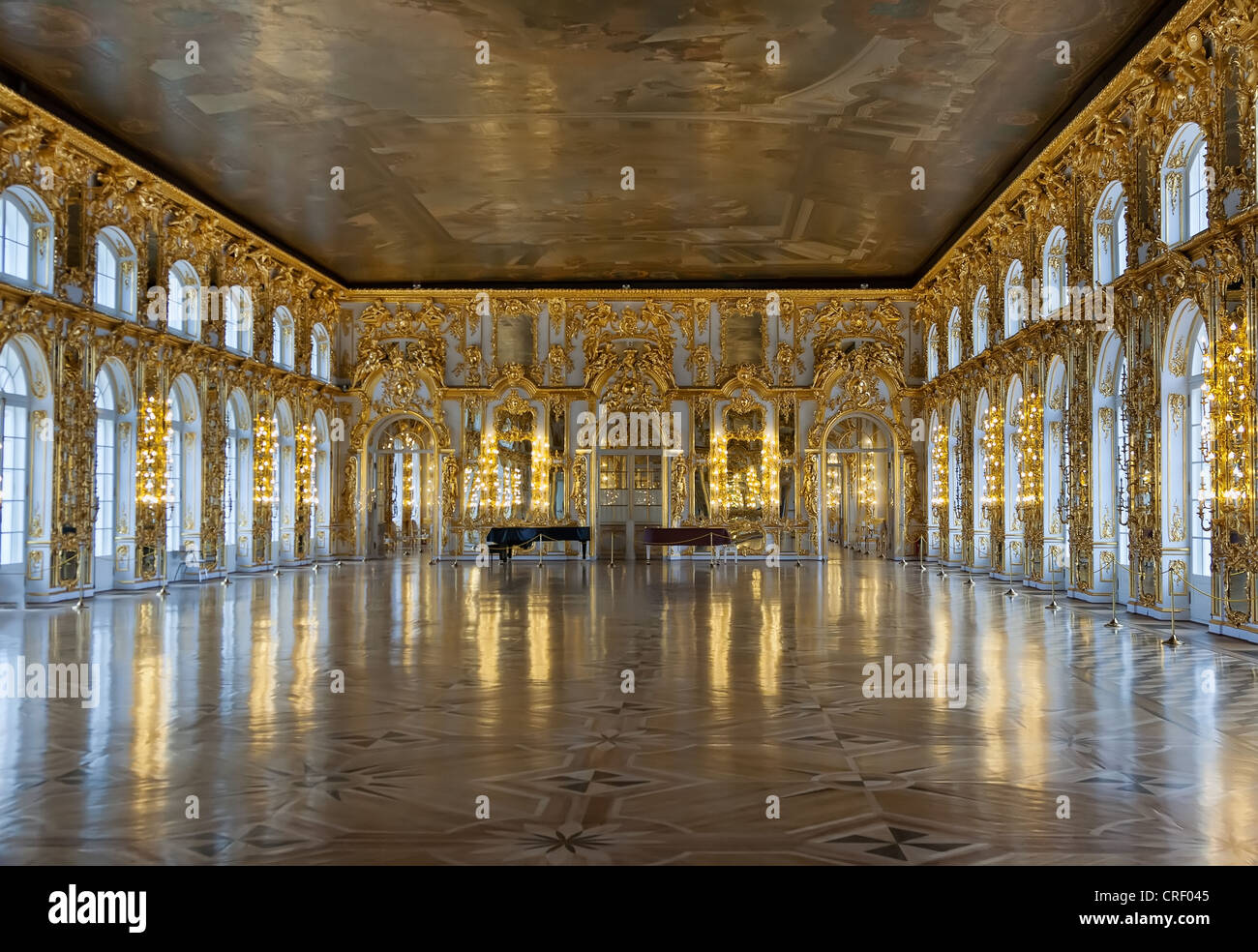 Katherine's Palace hall à Tsarskoe Selo (Pouchkine), Russie Banque D'Images