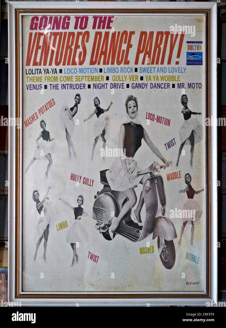 Affiche publicitaire vintage Ventures pop Group album. c. années 1960 Banque D'Images