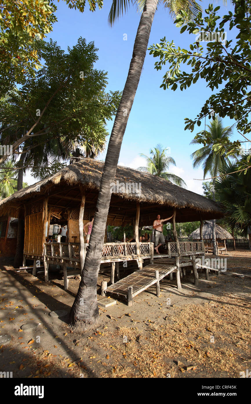 Cein llc tua l'éco-village à l'île Atauro, Timor oriental. Banque D'Images