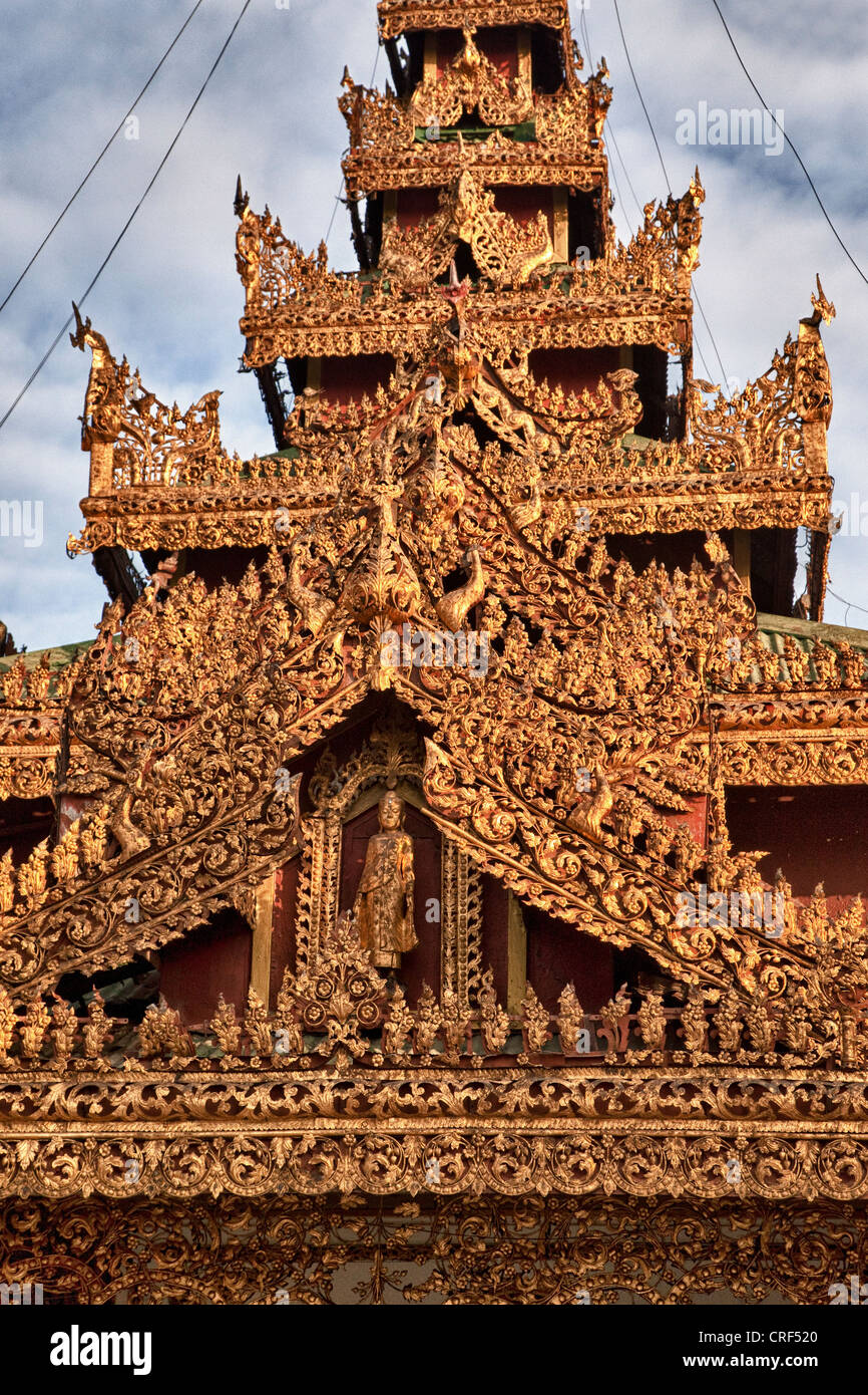 Le Myanmar, Birmanie, Yangon. La pagode Sule. Banque D'Images