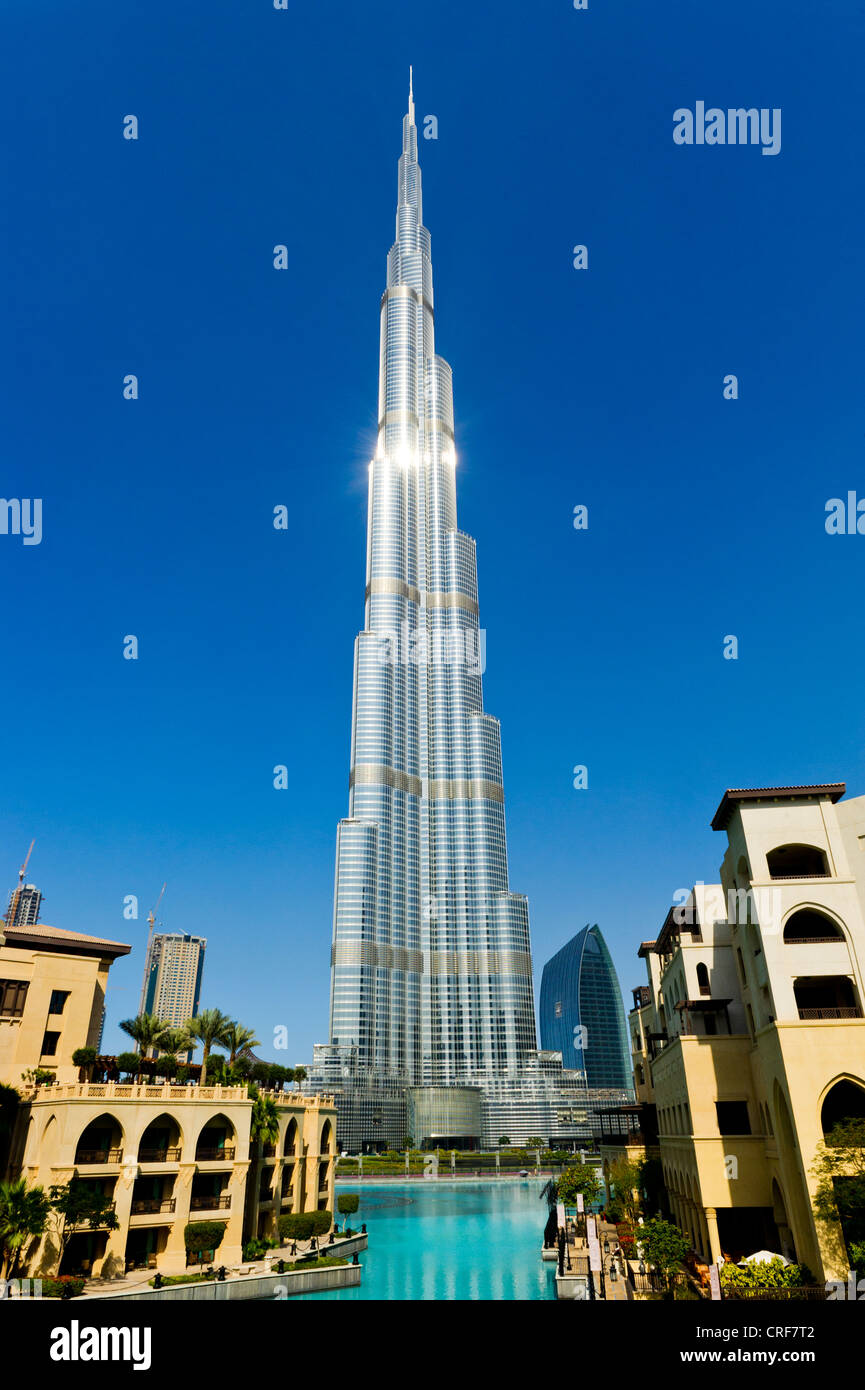 Le Burj Khalifa, DUBAÏ, ÉMIRATS ARABES UNIS, Émirats arabes unis plus haut bâtiment tower Banque D'Images