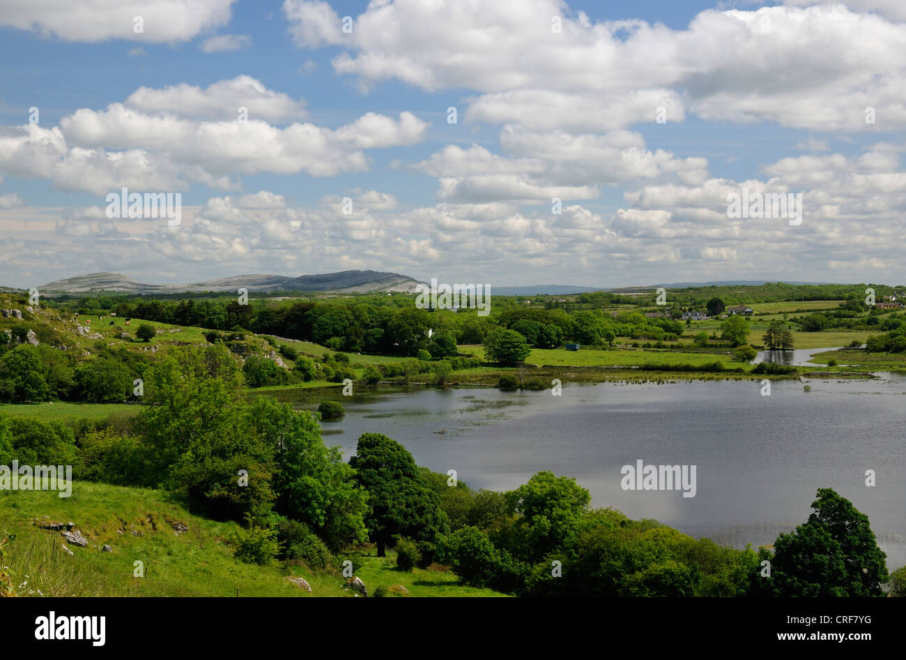 Lough Inchiquin & Mullaghmore, Killinaboy, comté de Clare, Irlande Banque D'Images