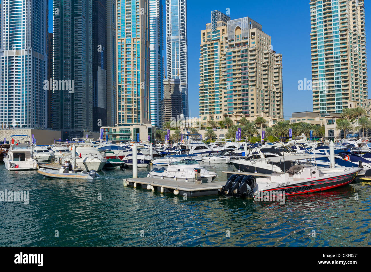 La Marina de Dubaï est le plus grand port de plaisance dans le monde, d'un  magnifique quartier rempli de magnifiques tours Photo Stock - Alamy