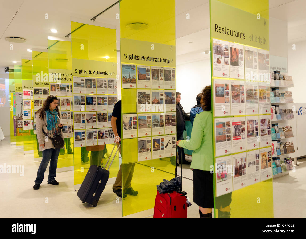 L'intérieur du centre d'information touristique de Copenhague, Danemark Banque D'Images