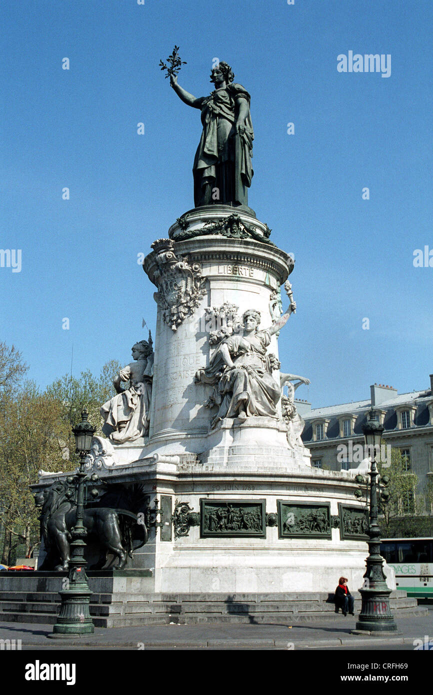 Paris, France, Place de la République Banque D'Images