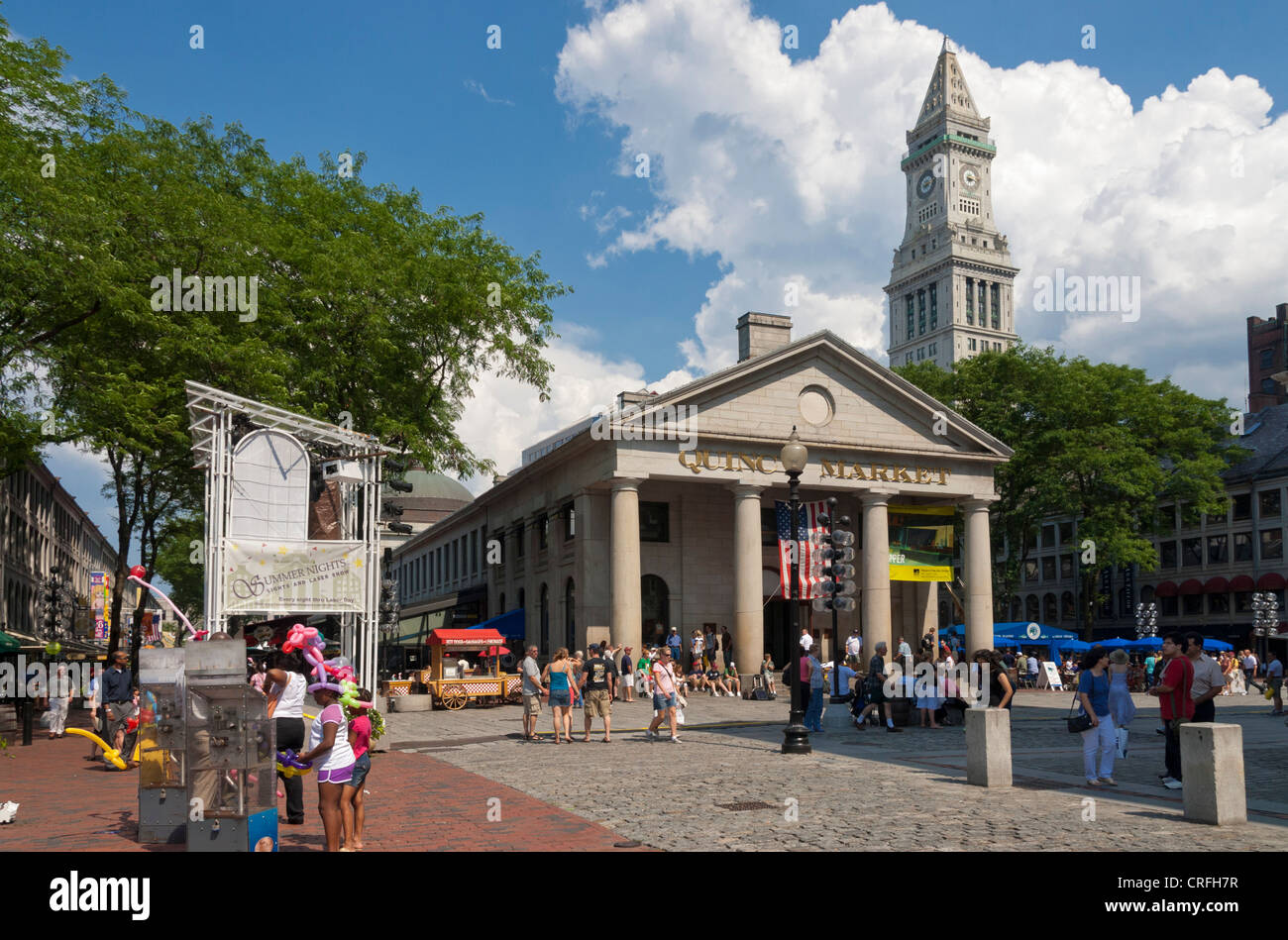 Quincy Market, Boston, Massachusetts, USA, Banque D'Images
