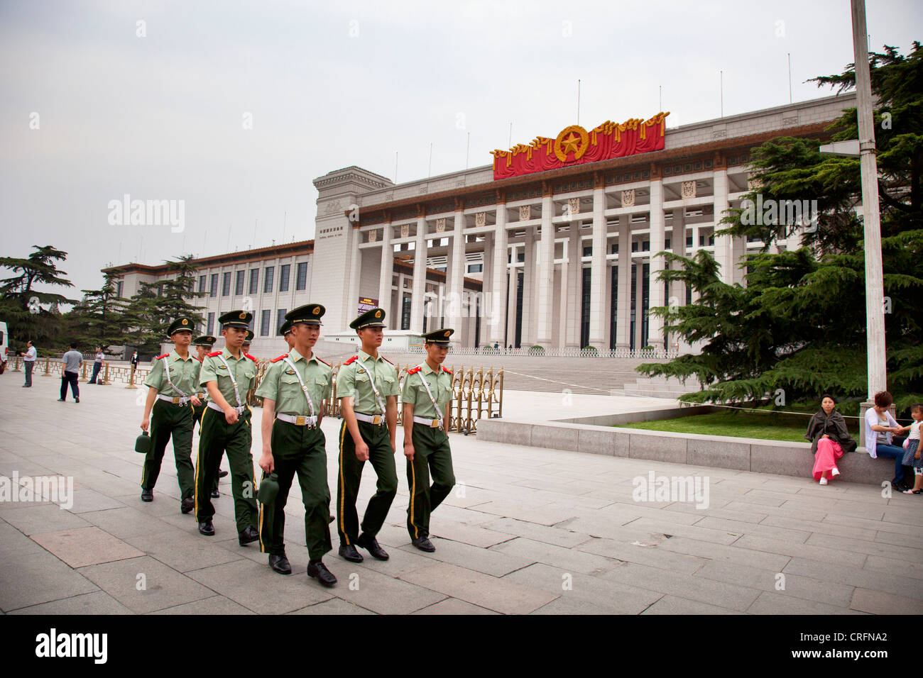 PLA, les soldats de l'Armée populaire de libération depuis mars Le Musée National de Chine, Beijing. Banque D'Images