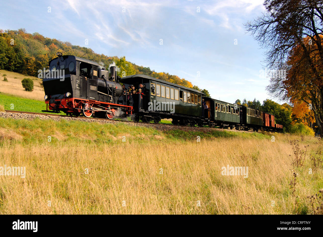 Locomotive à vapeur, Haertsfeld train musée Neresheim, Allemagne, Bade-Wurtemberg, Neresheim Banque D'Images