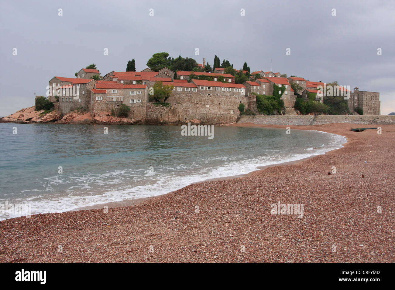 L'île de Sveti Stefan, Monténégro Banque D'Images