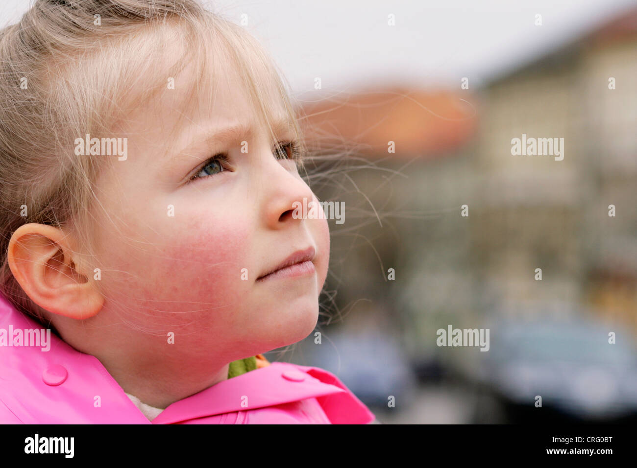 Portrait d'une fille blonde, Allemagne Banque D'Images
