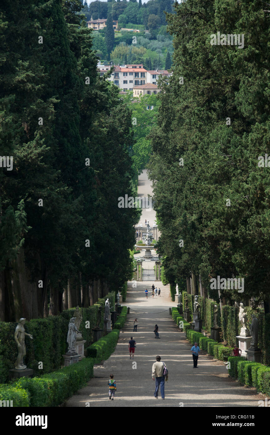 Jardins de Boboli Florence Italie Banque D'Images