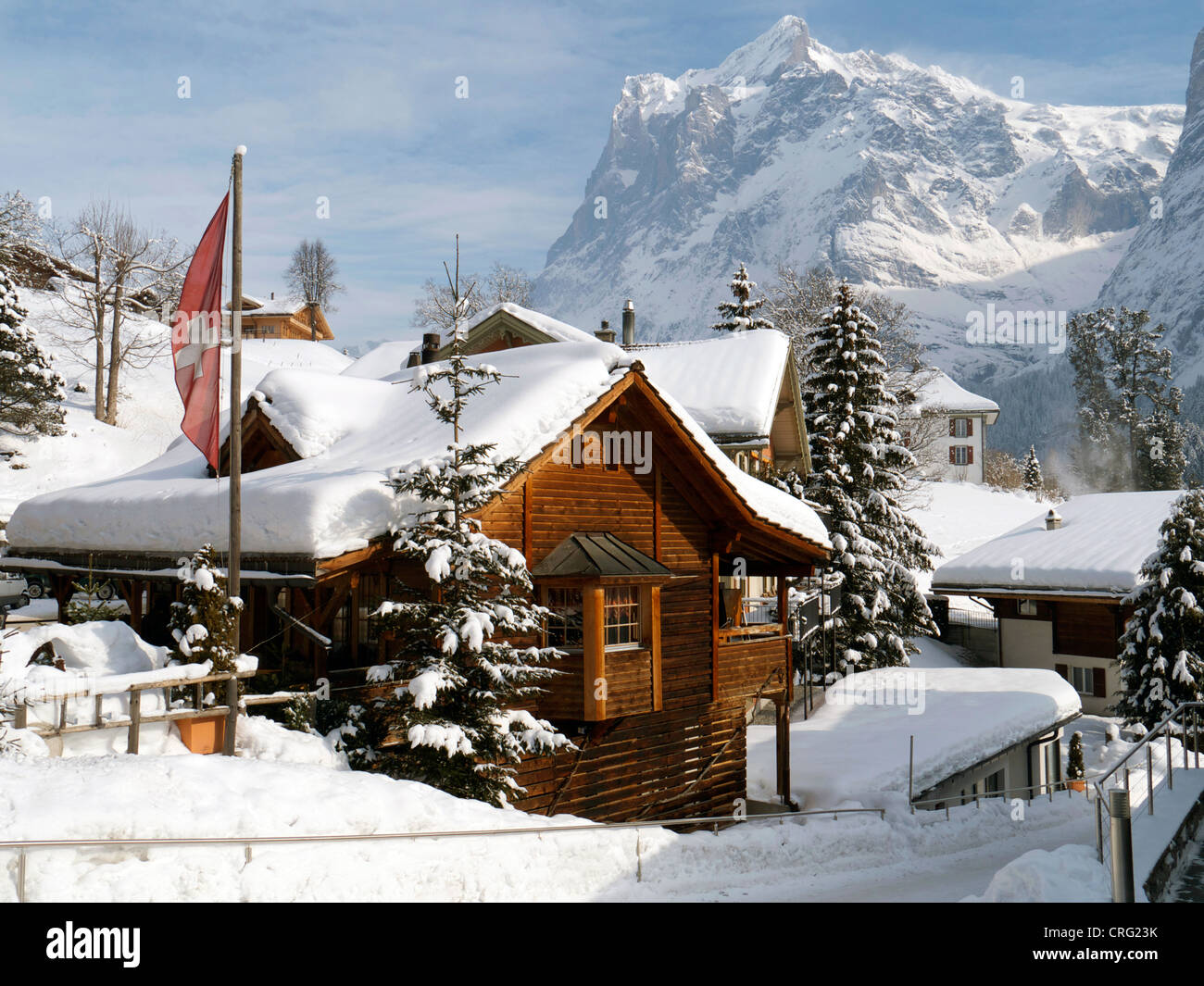 Région de ski de Grindelwald en Suisse Interlaken-Oberhasli Banque D'Images