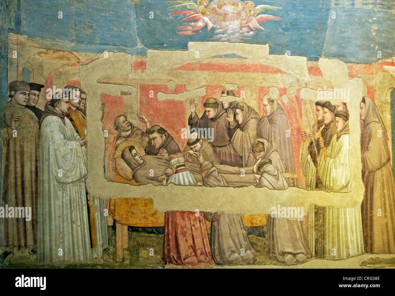 Histoires de saint François par Giotto Église de Santa Croce Florence Italie Banque D'Images