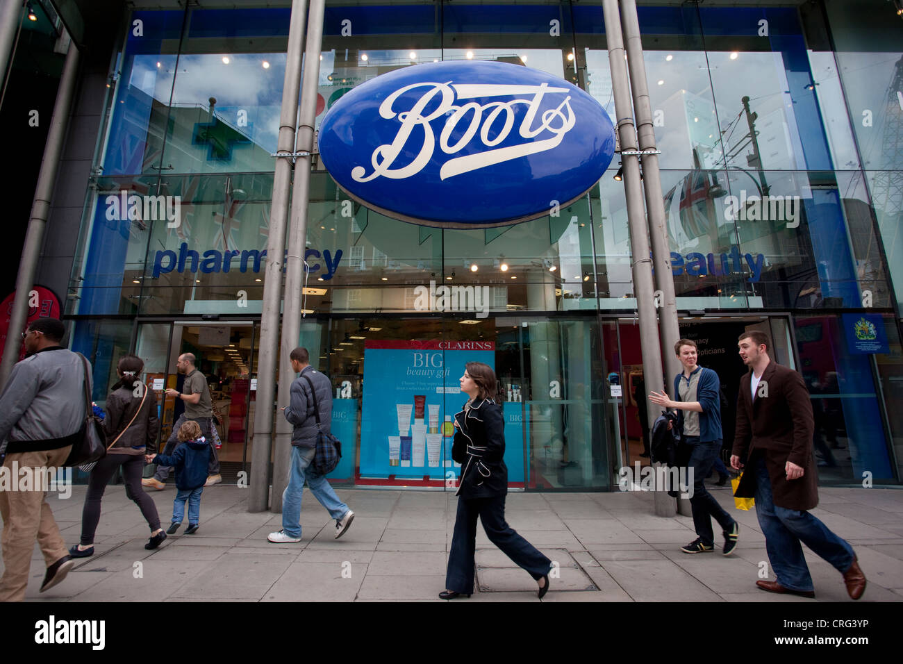 Boots pharmacy, Oxford Street, London, United Kingdom Banque D'Images