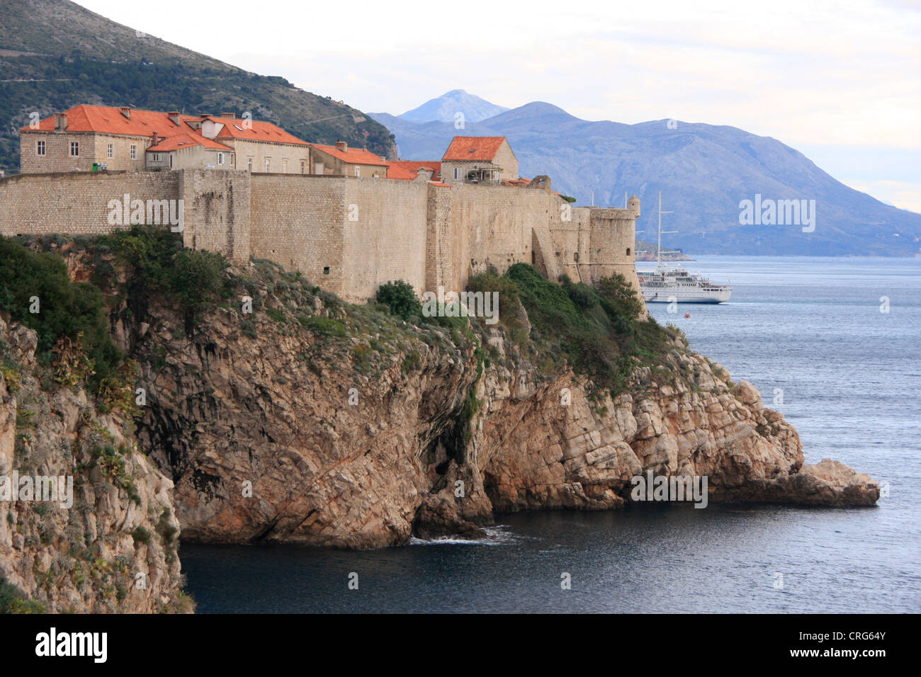 Remparts de la ville de Dubrovnik, Croatie Banque D'Images