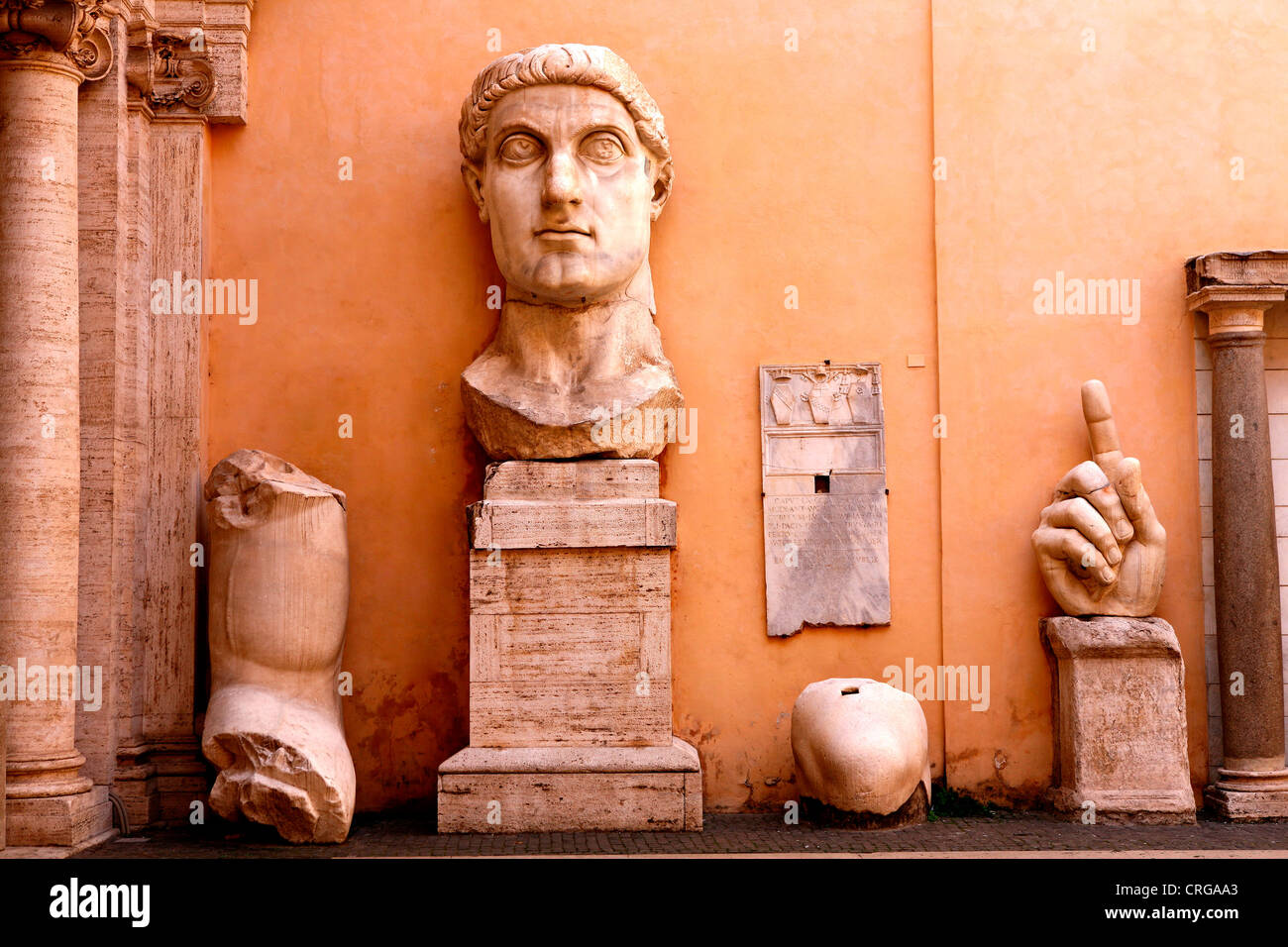 Statues antiques au Musées du Capitole. Banque D'Images