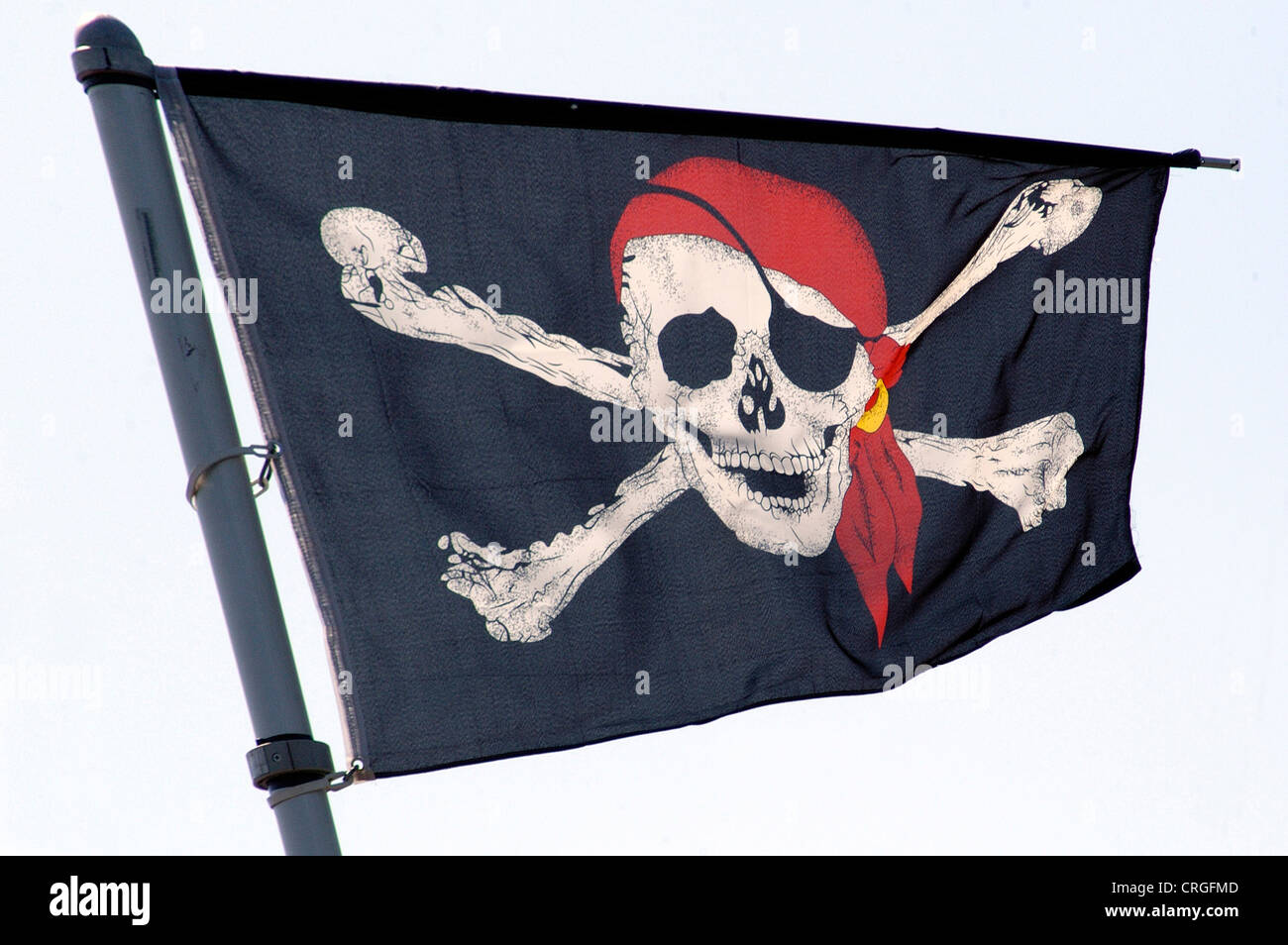 Drapeau pirate noir Banque D'Images