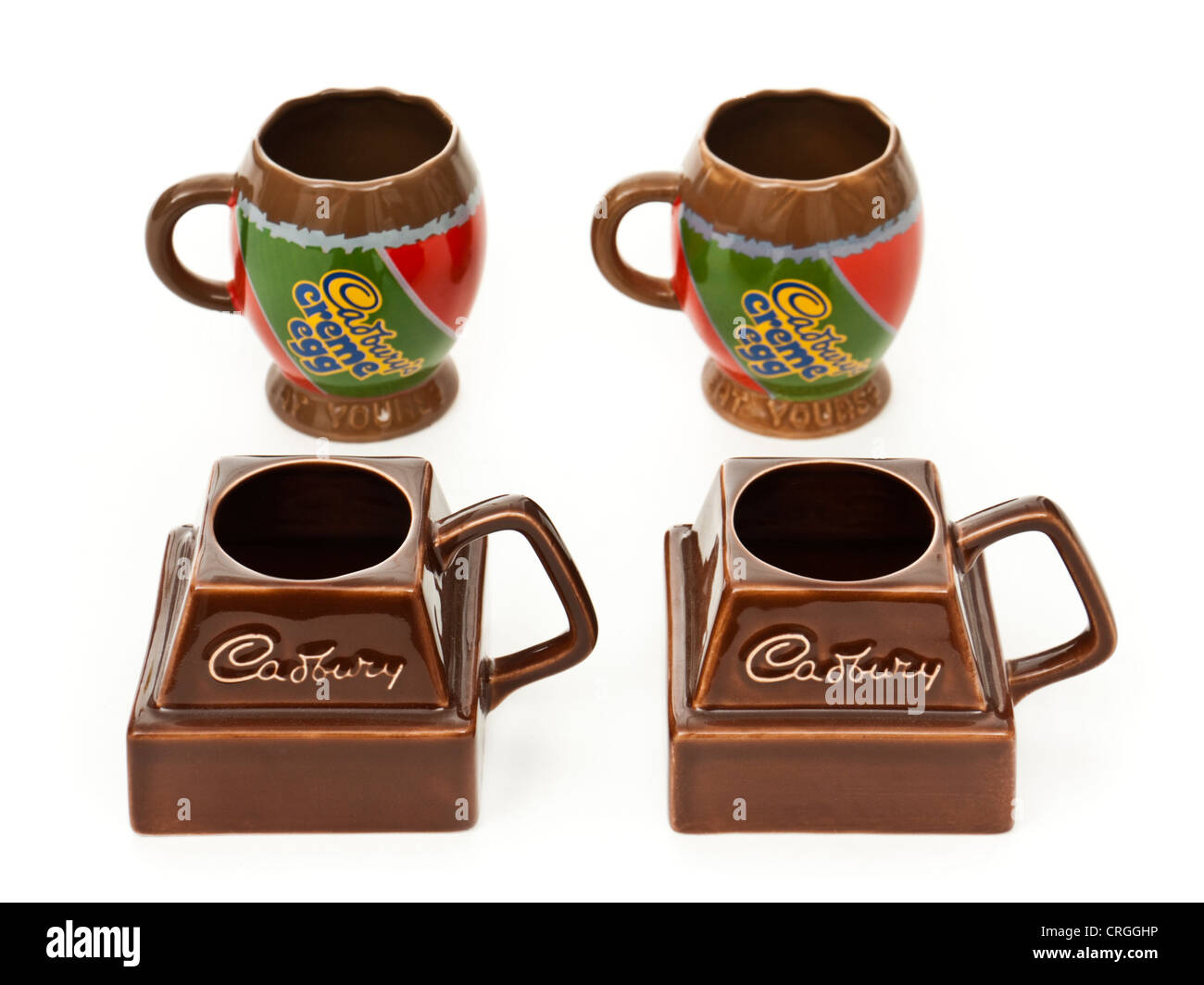 Sélection de tasses promotionnels par Carltonware Cadbury Pottery Banque D'Images