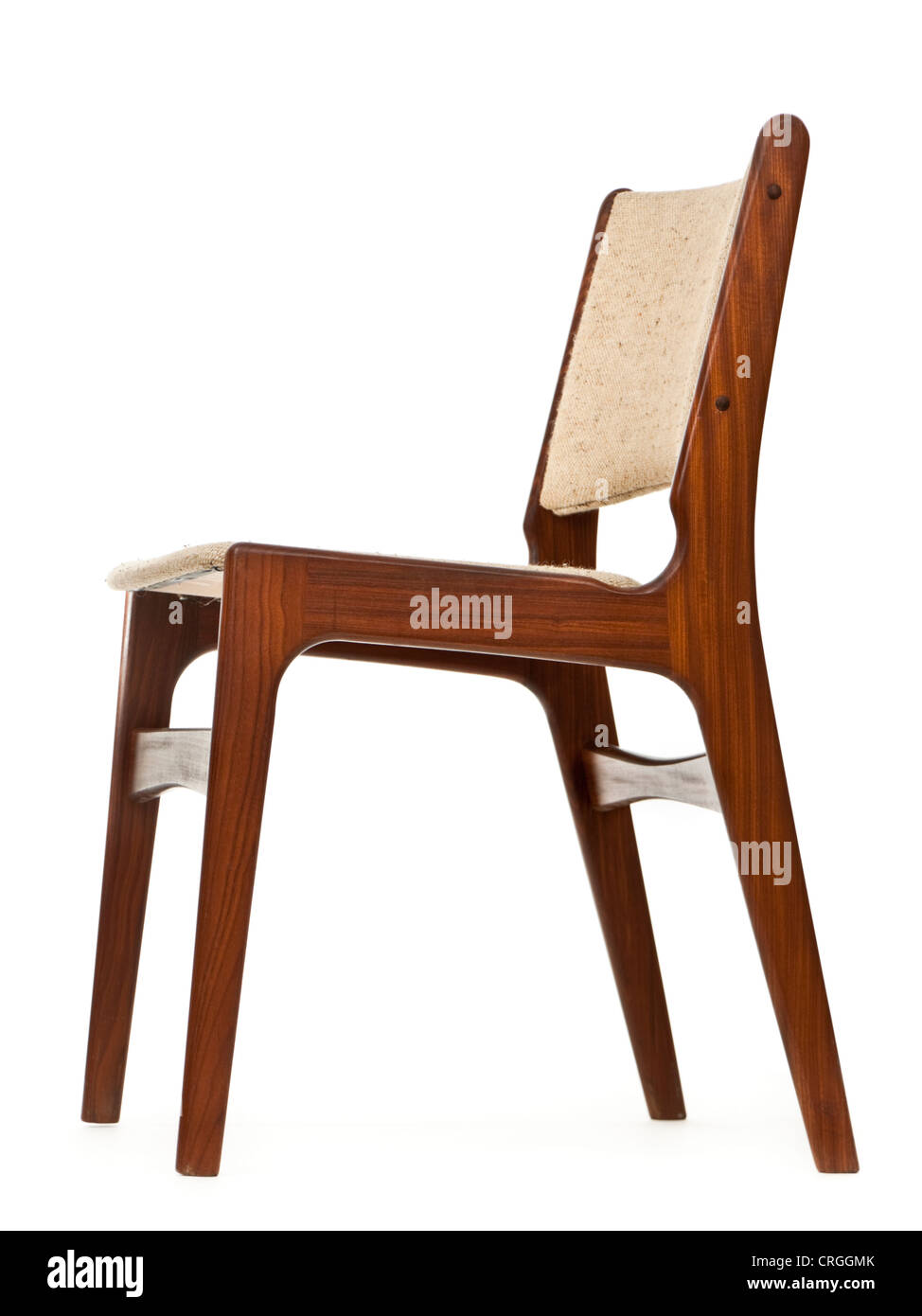 Vintage moderniste danois chaise en teck massif Banque D'Images