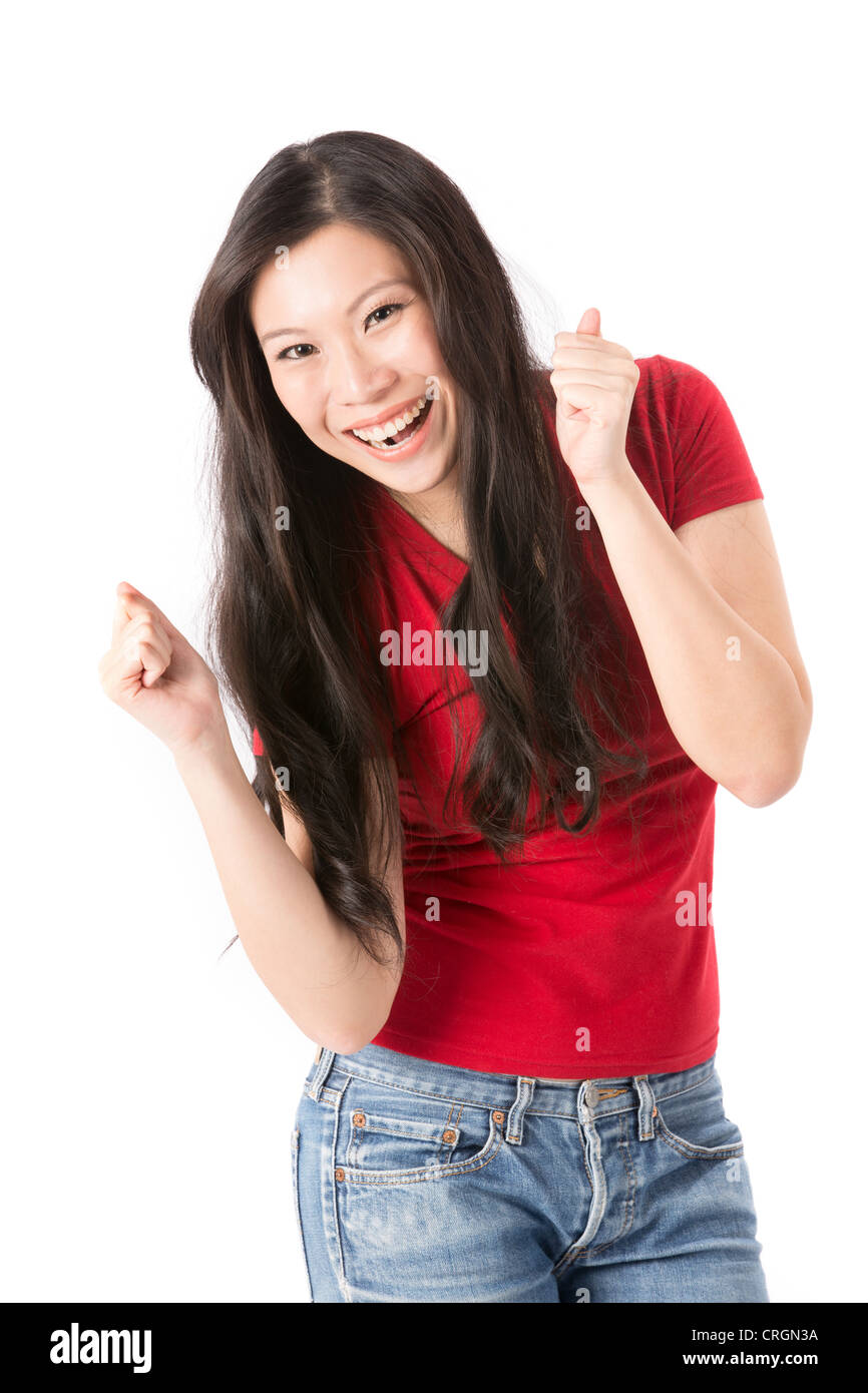 Portrait of a happy Asian woman Banque D'Images