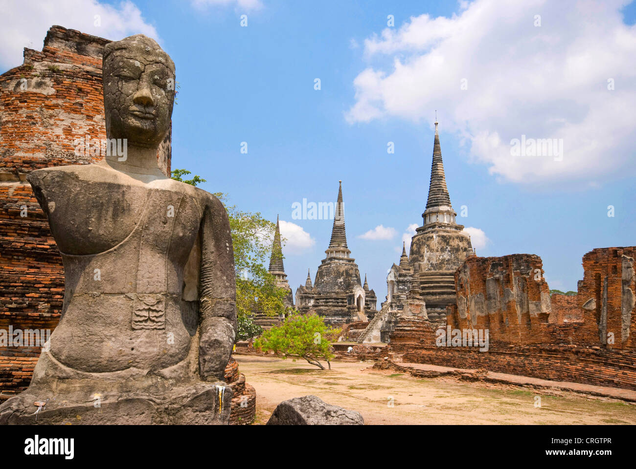 Ayuthaya - Wat Phra Si Sanphet temple, Thaïlande, Bangkok Banque D'Images