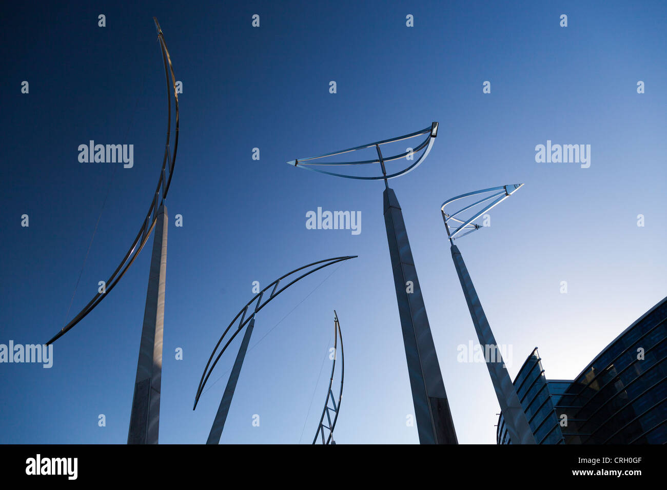 Sculptures à l'extérieur de la galerie d'Art de Christchurch abandonnés 4 Banque D'Images