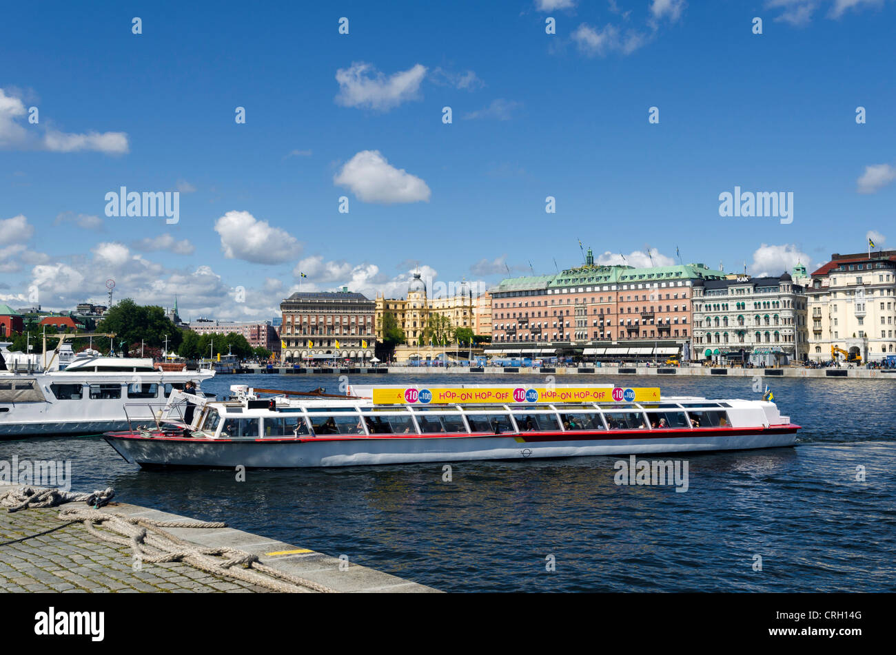 Un bateau d'excursion à Stockholm, Suède Banque D'Images