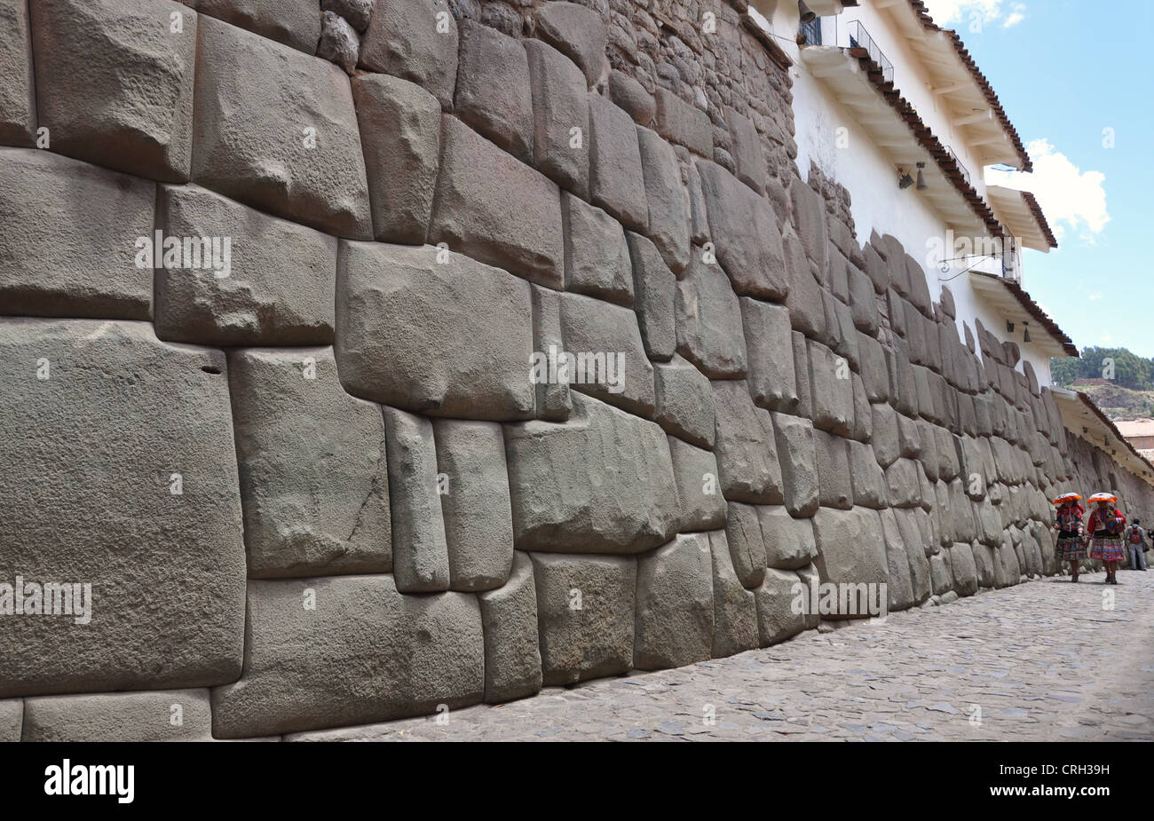 Travail de la pierre des Incas - Cusco, Pérou Banque D'Images
