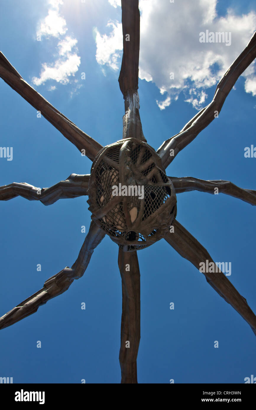 Louise Bourgeois' célèbre sculpture araignée 'maman' à l'extérieur du musée d'art Kunsthalle de Hambourg en Allemagne. Banque D'Images