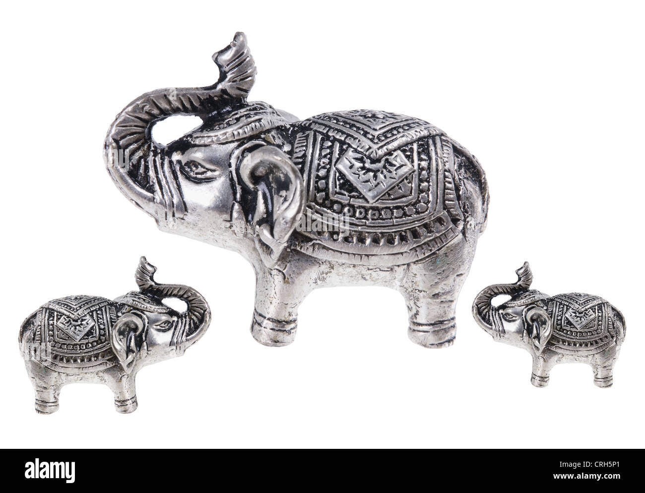 Figurines éléphants indiens Banque D'Images