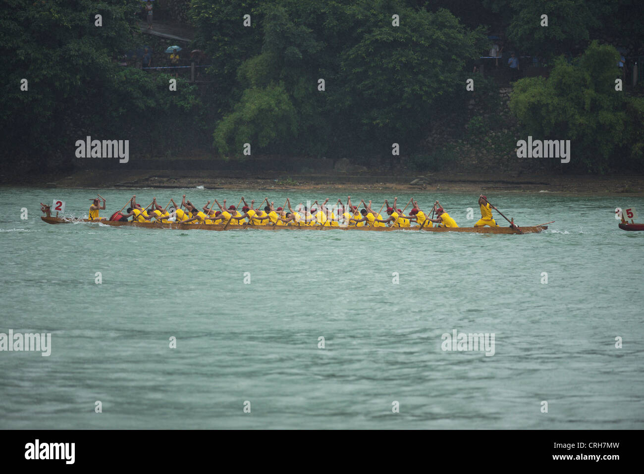 Chine Guangxi,course,Dragon Boat Festival du bateau-dragon，，，célébration du sport, de l'eau, l'effort de personnes,la culture chinoise,23 juin 2012， Banque D'Images