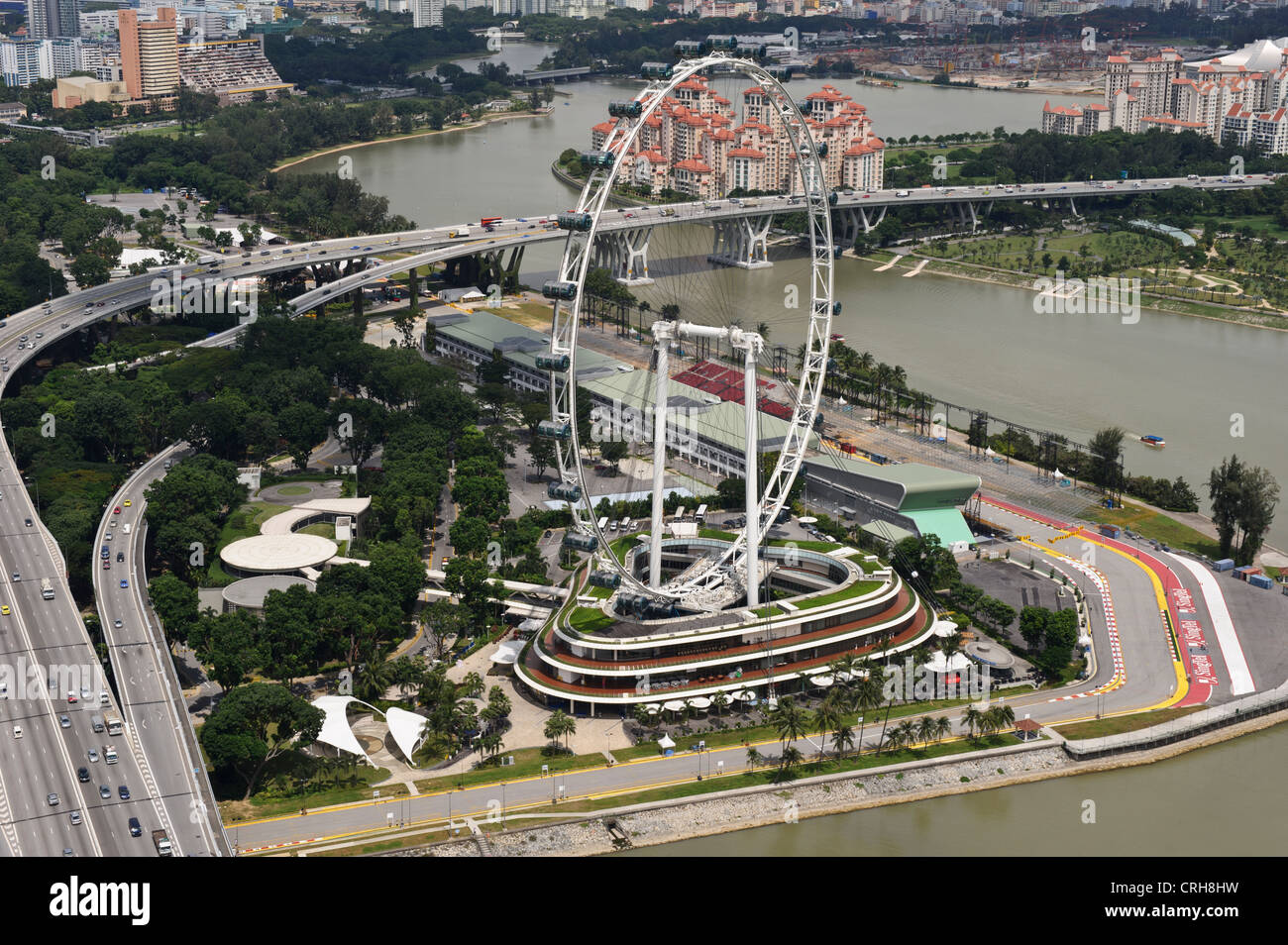 Singapore Flyer, Singapour. Banque D'Images