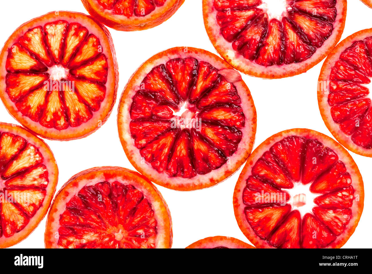 Contexte de l'orange sanguine en tranches Banque D'Images