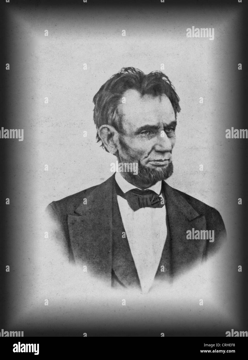 Photographie du président Abraham Lincoln - prise sur le balcon à la Maison Blanche, le 6 mars 1865 Banque D'Images