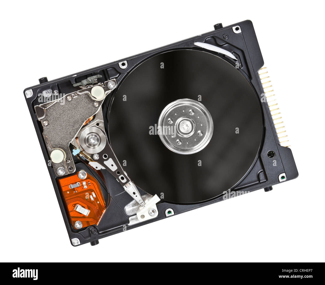 Disque dur portable détail isolé avec chemin de détourage. Banque D'Images