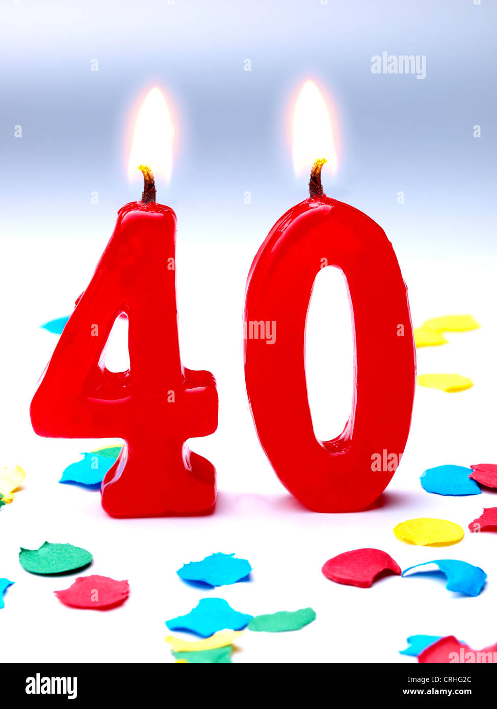 Bougie d'anniversaire chiffre 40 - Vegaooparty