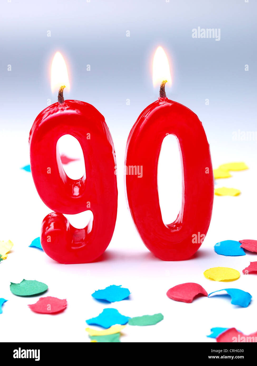 Anniversaire - anniversaire 90 bougies montrant Nr Photo Stock - Alamy