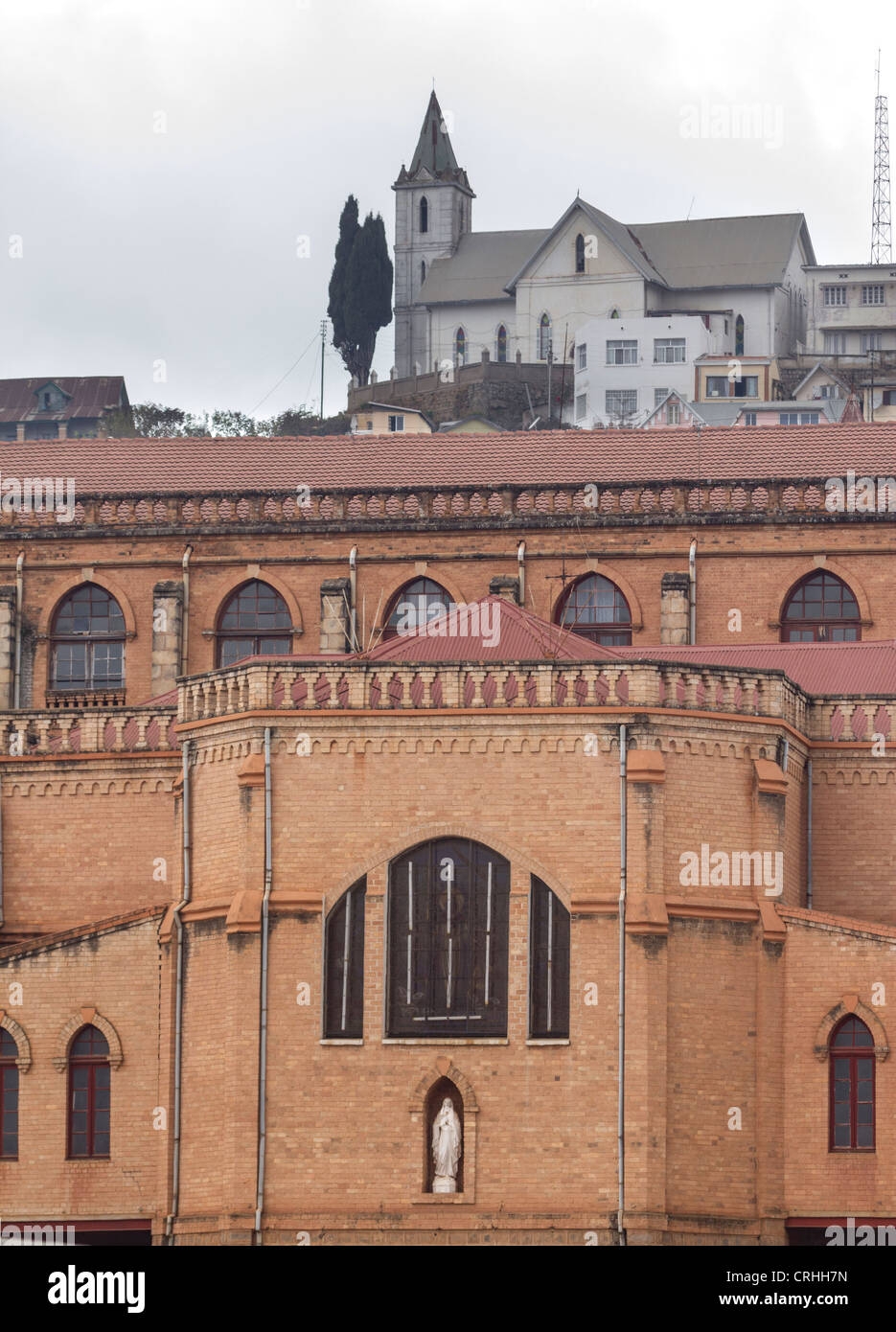 Détail de l'Université Jésuite Saint Michel, Antananarivo, Madagascar Banque D'Images