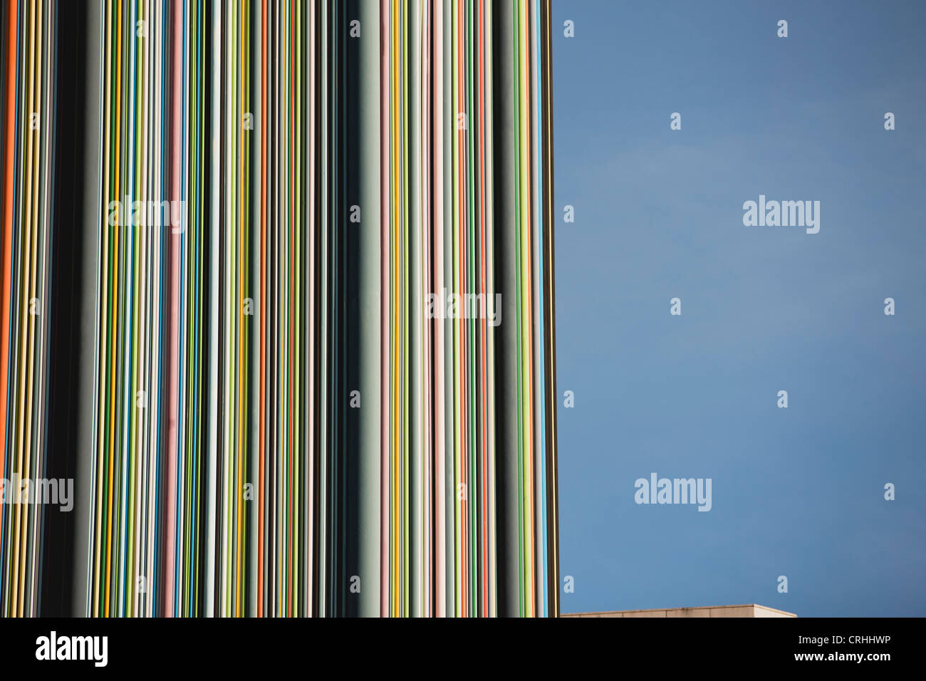 Résumé de façade rayée, cropped Banque D'Images