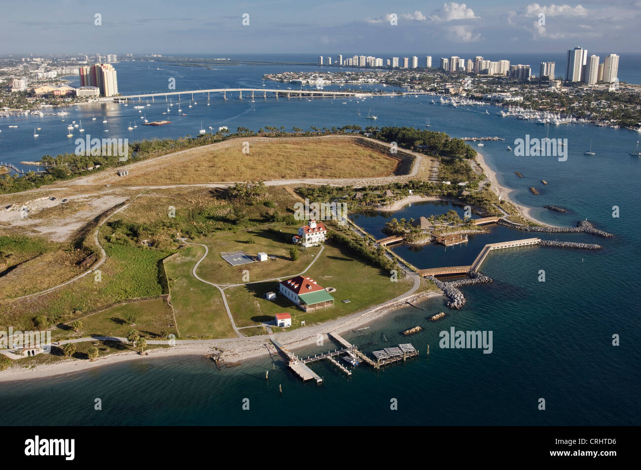 Peanut Island Palm Beach County Lake Worth Lagoon Intracoastal Waterway Florida Banque D'Images