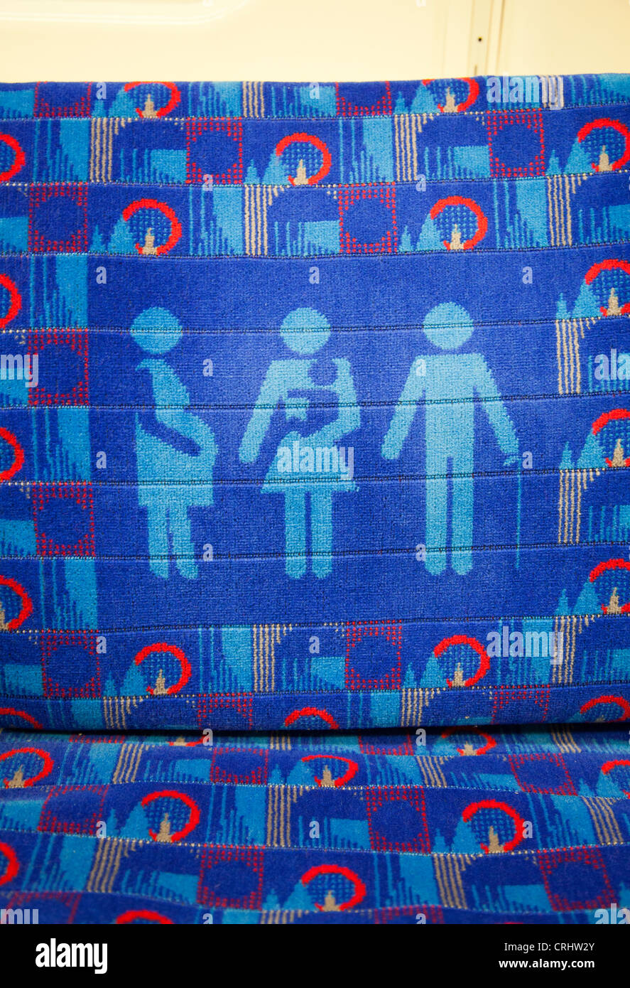 Place réservée pour des besoins spéciaux sur le métro de Londres Banque D'Images