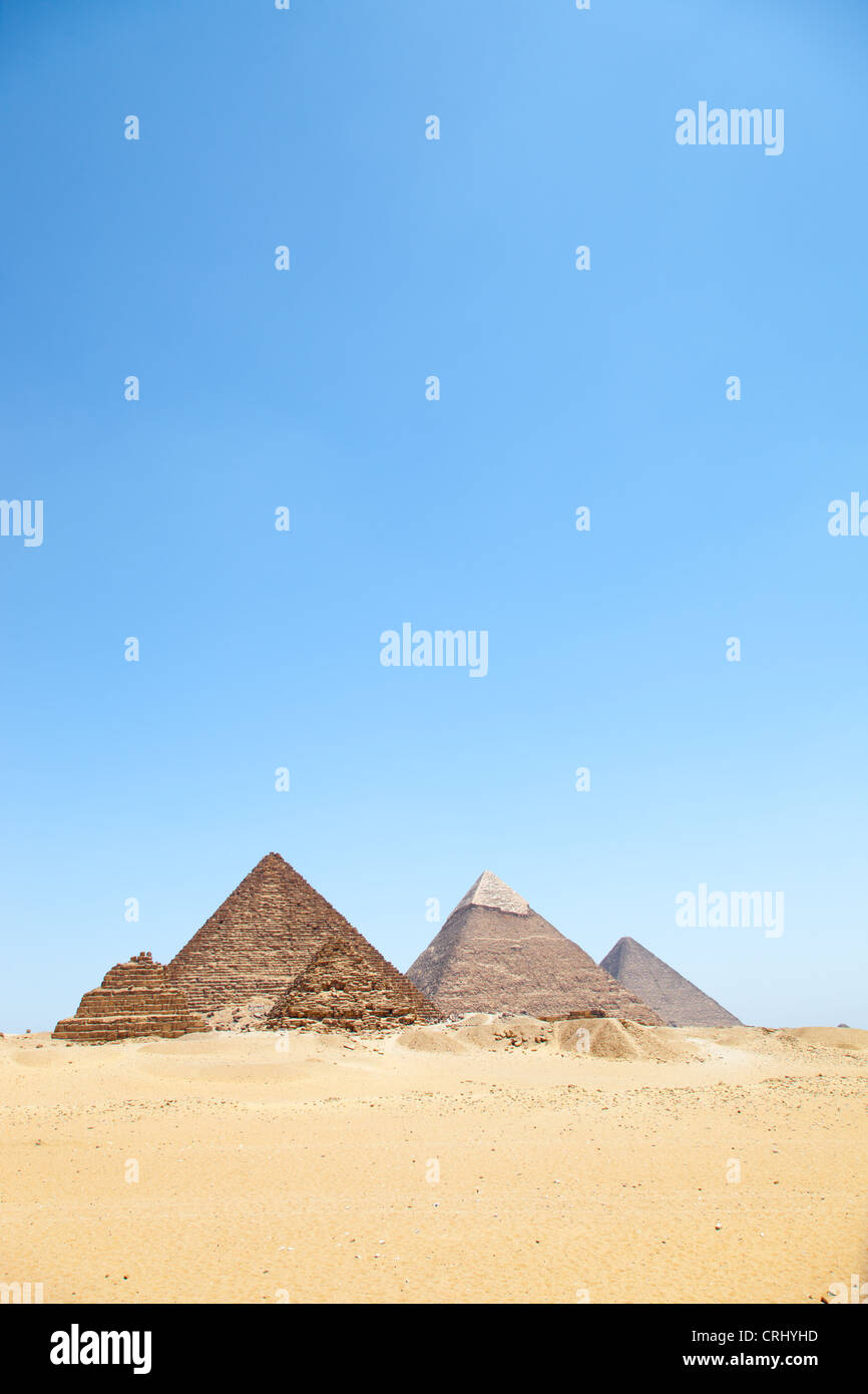 Pyramides de Gizeh au Caire, Egypte, Afrique du Sud Banque D'Images