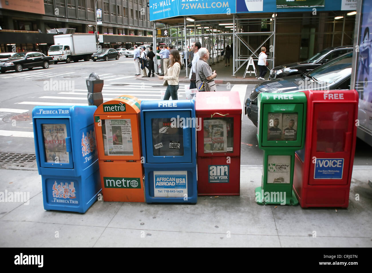 Les kiosques à journaux, USA, New York City Banque D'Images