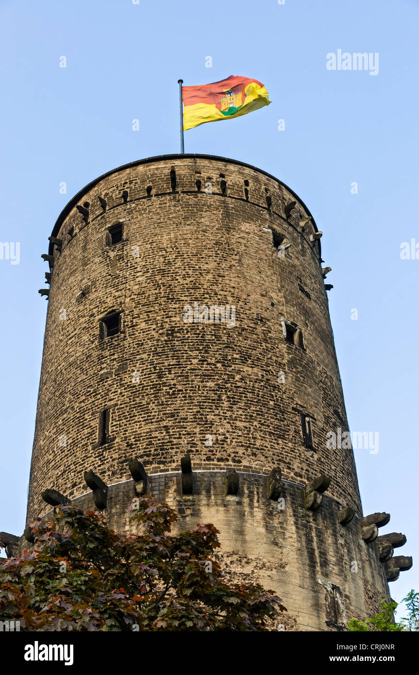 La tour de château de Godesburg, Bad Godesberg, Bonn, NRW, Allemagne. Banque D'Images