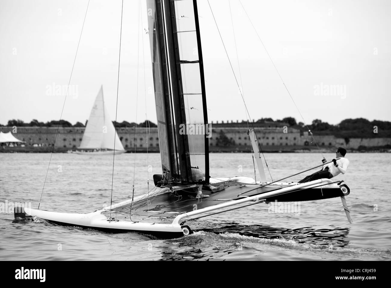 La classe C International Championnats du catamaran (IC4) a organisé à New York Yacht Club de Newport, RI du 22 au 28 août 2010. E Banque D'Images