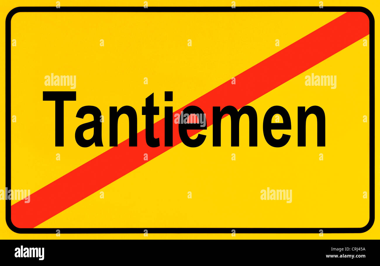Limite ville Tantiemen signe, Allemagne Banque D'Images