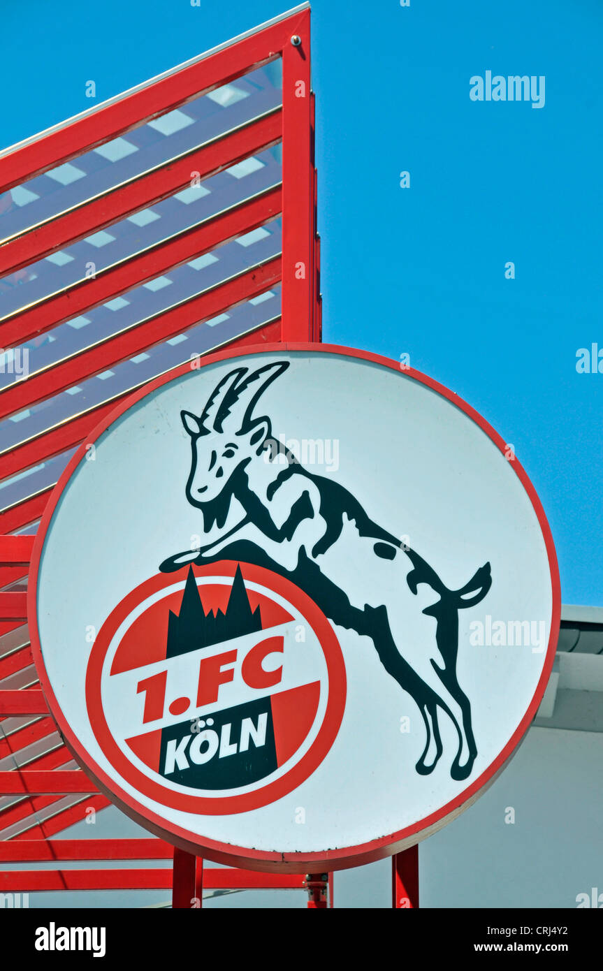 Logo de l'équipe de soccer 1 FC Koeln, Allemagne, Rhénanie du Nord-Westphalie, Koeln Banque D'Images
