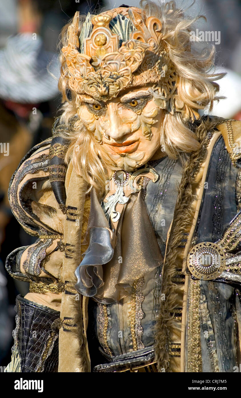 Effrayant costume carnaval au Carnaval de Lucerne, Lucerne, Suisse Banque D'Images