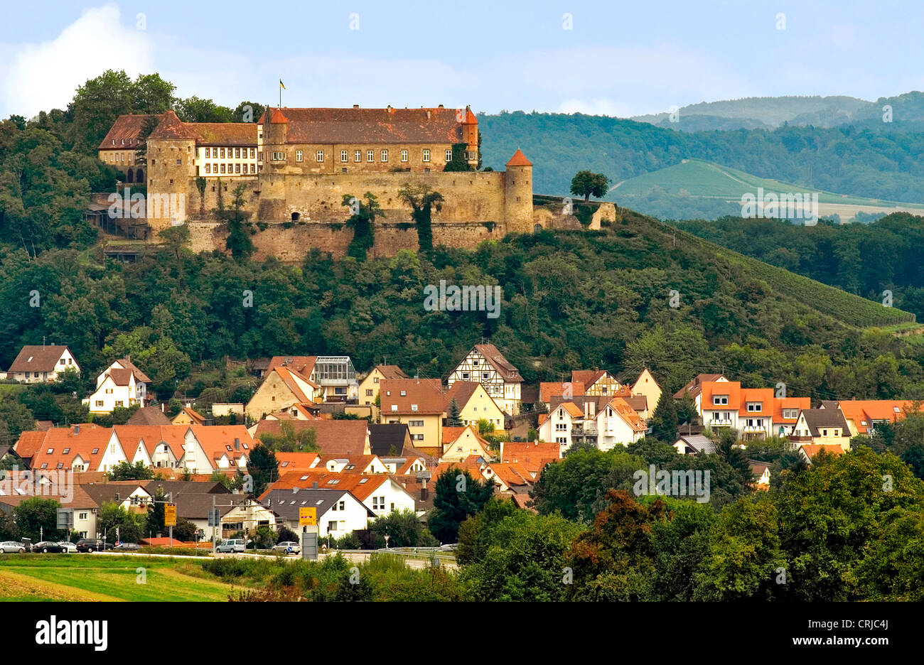 Schloss Burg Stettenfels, un château Renaissance à Untergruppenbach, Allemagne, Bade-Wurtemberg Banque D'Images