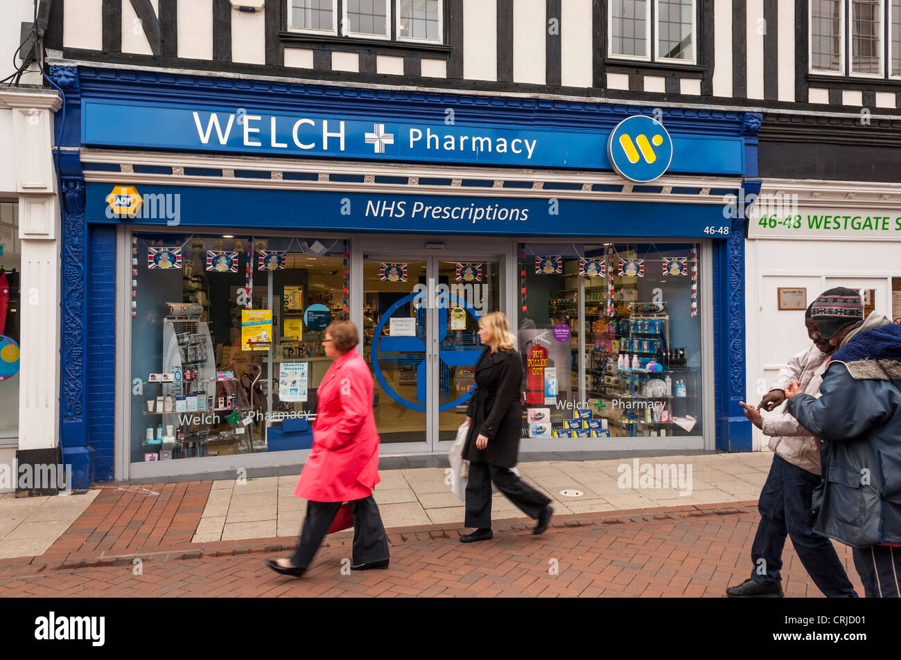 La pharmacie pharmacie Welch à Ipswich Suffolk , magasin , Angleterre , Angleterre , Royaume-Uni Banque D'Images